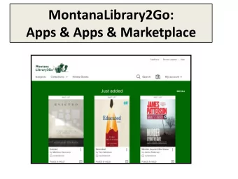 Apps &amp; Apps &amp; Marketplace  Introductions  Who has used Libby at least once?  More