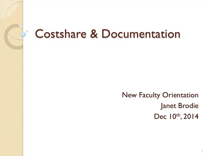 costshare documentation