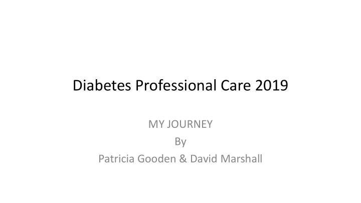 diabetes professional care 2019