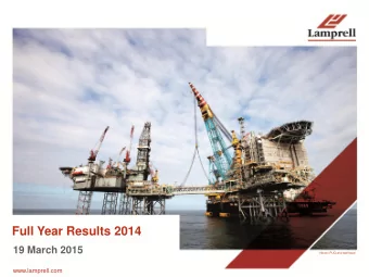 Full Year Results 2014  19 March 2015  Nexen PUQ and wellhead  0  0  www.lamprell.com  Disclaimer