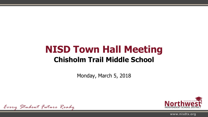 nisd town hall meeting