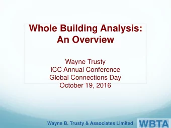 Wayne Trusty  ICC Annual Conference  Global Connections Day  October 19, 2016  Wayne B. Trusty