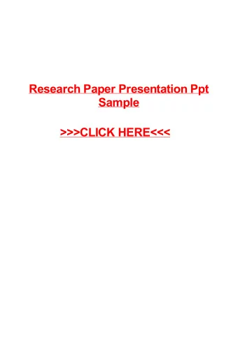 &gt;&gt;&gt;CLICK HERE&lt;&lt;&lt;  Research Paper Presentation Ppt Sample  New York custom