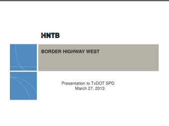 ff  AGENDA  Project Overview    Traffic and Revenue Forecast    Toll O&amp;M and R&amp;R