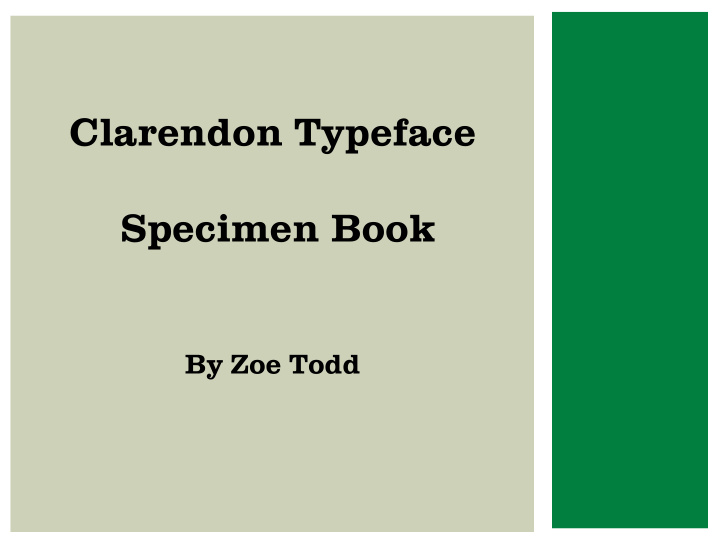 specimen book