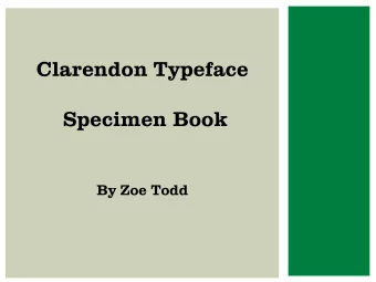 SPECIMEN BOOK  Specimen Book  By Zoe Todd  By Zoe Todd  IDEAS  Out of all of the typefaces we were