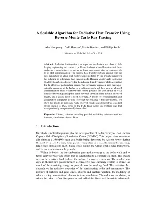A Scalable Algorithm for Radiative Heat Transfer Using  Reverse Monte Carlo Ray Tracing Alan
