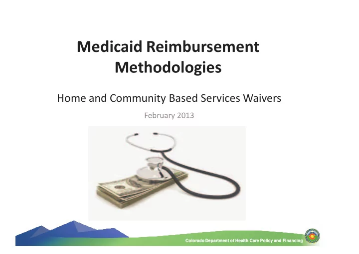 medicaid reimbursement methodologies