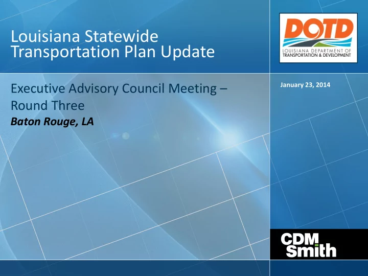 louisiana statewide transportation plan update