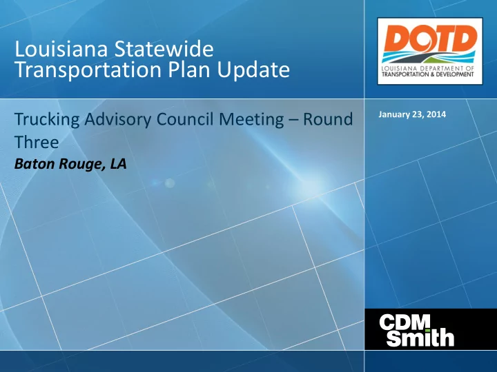 louisiana statewide transportation plan update