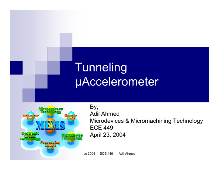 tunneling accelerometer