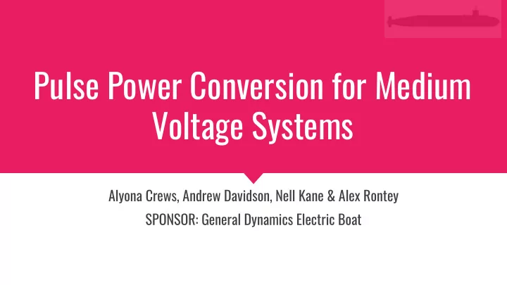 pulse power conversion for medium voltage systems
