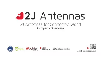 Antennas  2J Antennas for Connected World  Company Overview  Approved  Antennas  2J Antennas is a