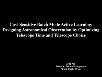 Cost-Sensitive Batch Mode Active Learning:  Designing Astronomical Observation by Optimizing