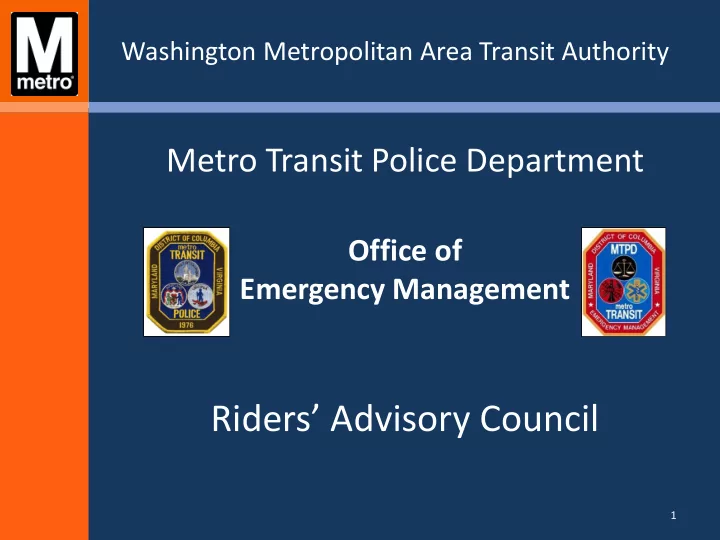 riders advisory council