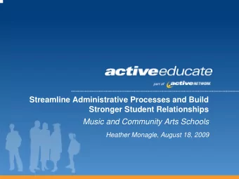 Streamline Administrative Processes and Build  Stronger Student Relationships  Music and Community