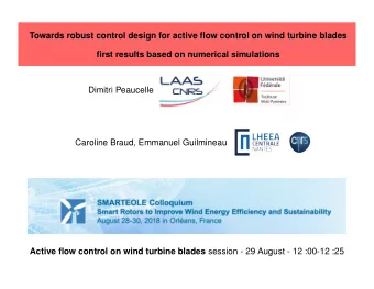 Towards robust control design for active flow control on wind turbine blades  first results based