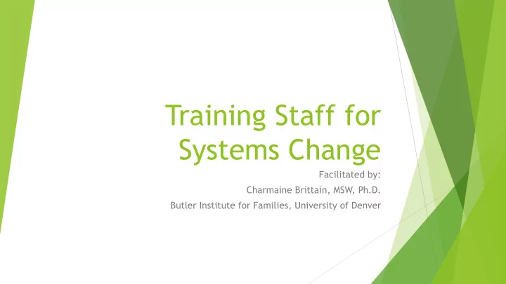 systems change