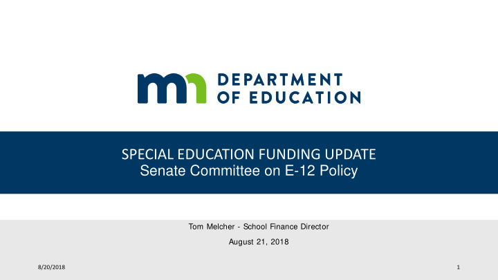 special education funding update