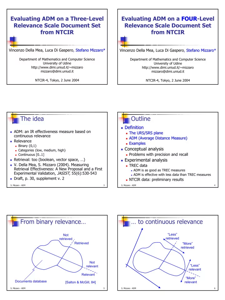 the idea outline