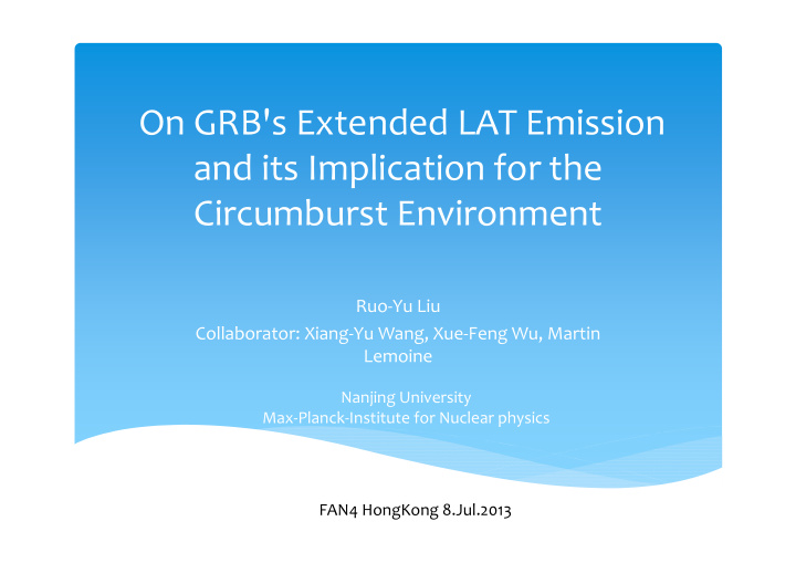 on grb s extended lat emission and its implication for