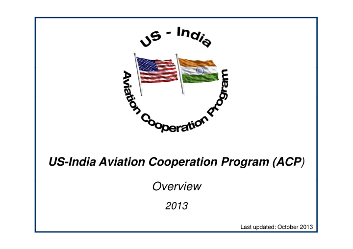 us india aviation cooperation program acp overview