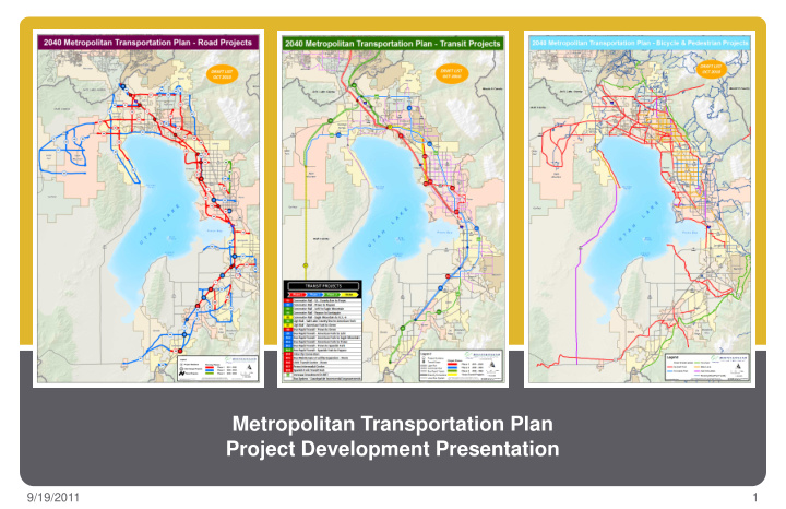 metropolitan transportation plan project development