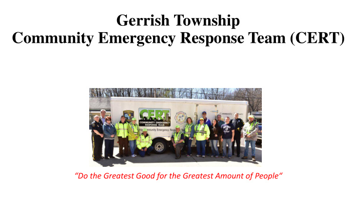 community emergency response team cert