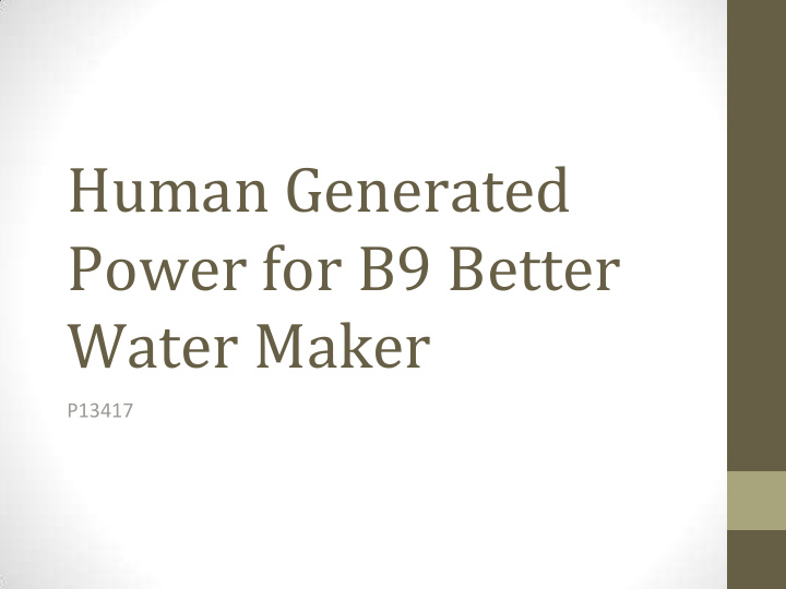 water maker