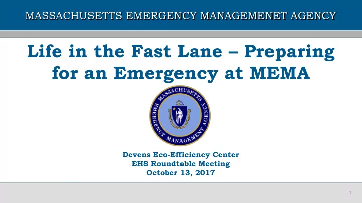 for an emergency at mema