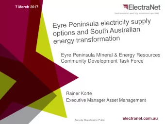 Eyre Peninsula Mineral &amp; Energy Resources  Community Development Task Force  Rainer Korte
