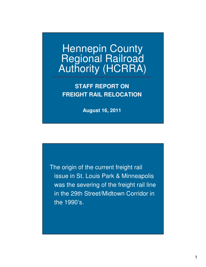 hennepin county regional railroad authority hcrra
