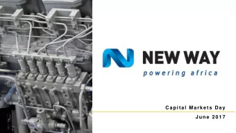 C apit al Market s D ay  June 2017 enX Groups Power Cluster  enX Power Cluster   Manufactures