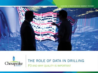 THE ROLE OF DATA IN DRILLING P3 AND WHY QUALITY IS IMPORTANT  PEAKE DRILLING  CONTINUOUS