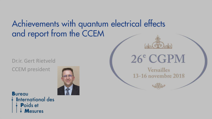 achievements with quantum electrical effects