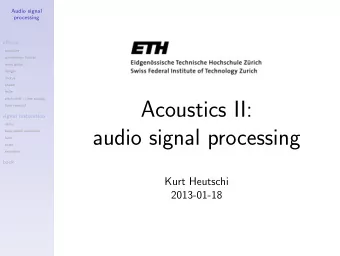 Acoustics II:  time reversal  signal restoration  clicks  audio signal processing  tape speed