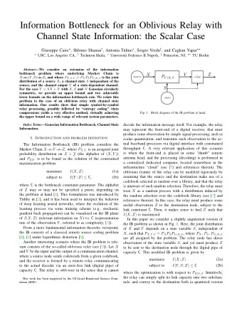 Information Bottleneck for an Oblivious Relay with  Channel State Information: the Scalar Case