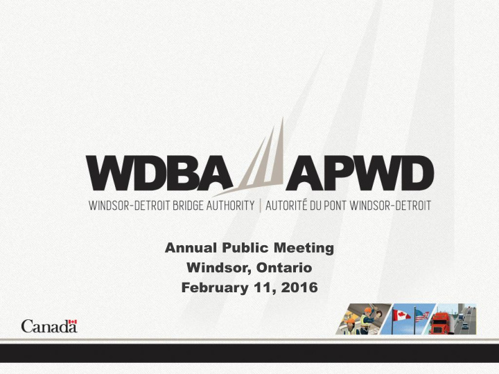 annual public meeting windsor ontario february 11 2016