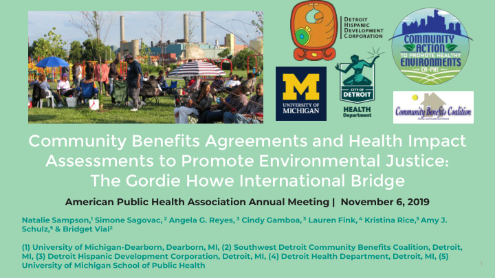community benefits agreements and health impact