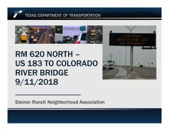 RM 620 NORTH   US 183 TO COLORADO  RIVER BRIDGE  9/11/2018  Steiner Ranch Neighborhood