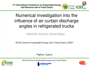 Numerical investigation into the  influence of air curtain discharge  angles in refrigerated trucks