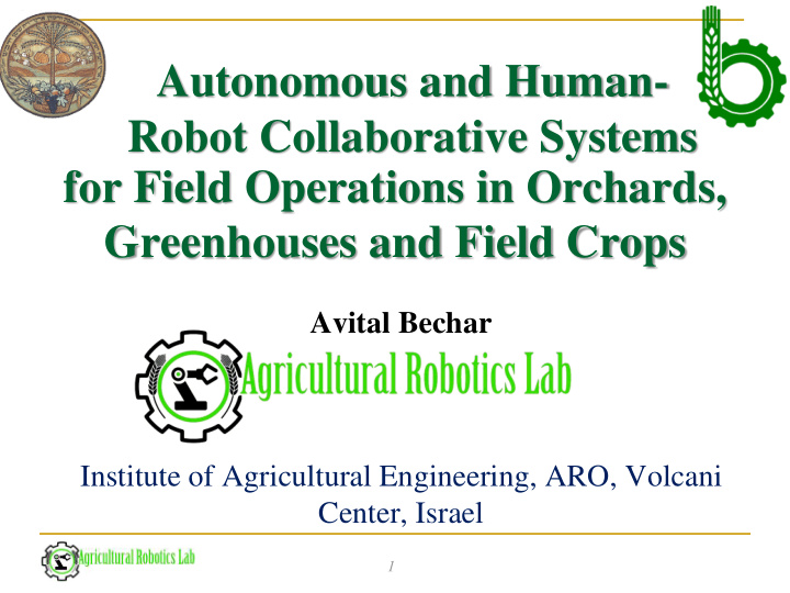 autonomous and human robot collaborative systems for