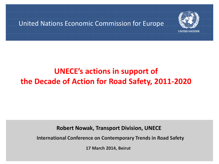 unece transport border crossing and road safety