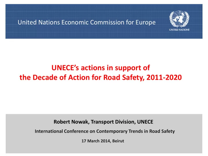 unece transport border crossing and road safety