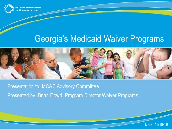 georgia s medicaid waiver programs