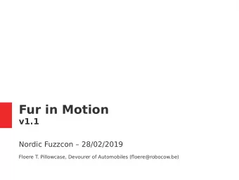 Fur in Motion  v1.1  Nordic Fuzzcon  28/02/2019  Floere T. Pillowcase, Devourer of Automobiles
