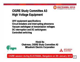 CIGRE Study Committes A3  CIGRE Study Committes A3  CIGRE Study Committes A3  CIGRE Study Committes