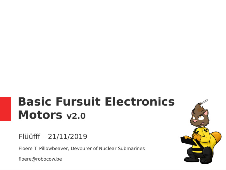 basic fursuit electronics