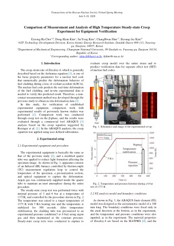Comparison of Measurement and Analysis of High Temperature Steady-state Creep  Experiment for