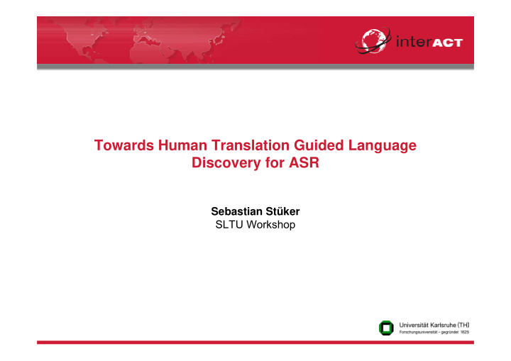 towards human translation guided language discovery for